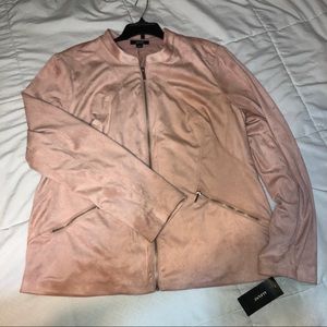 NWT Alfani Blush Pink Suede Jacket
